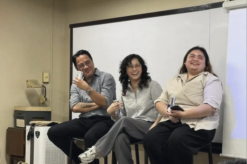 Founders answering questions on a panel